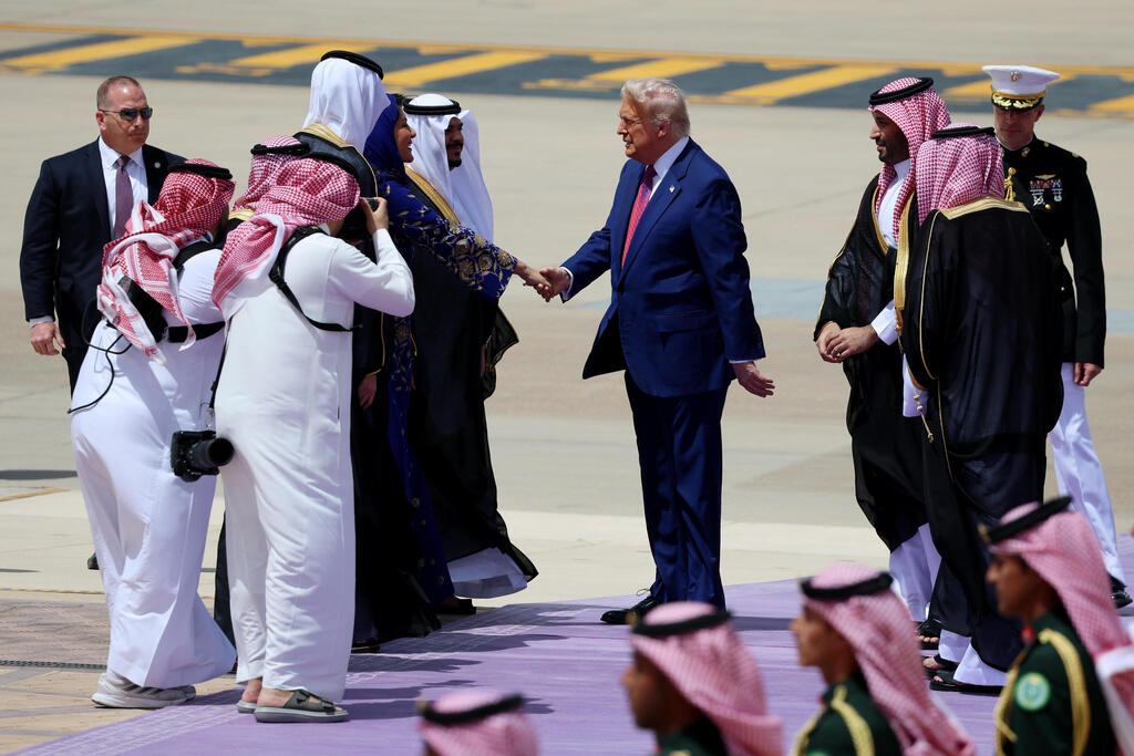 צילום: Win McNamee/Getty Images נשיא ארה"ב דונלד טראמפ עם יורש העצר מוחמד בן סלמאן בסעודיה
