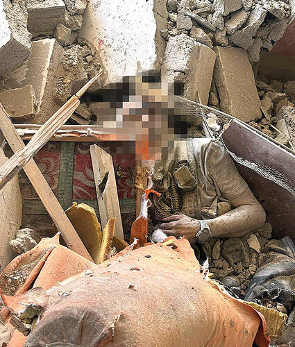 גופתו של יחיא סינוואר, אחרי שחוסל על ידי צה"ל בעזה, באוקטובר 2024 yk14368593