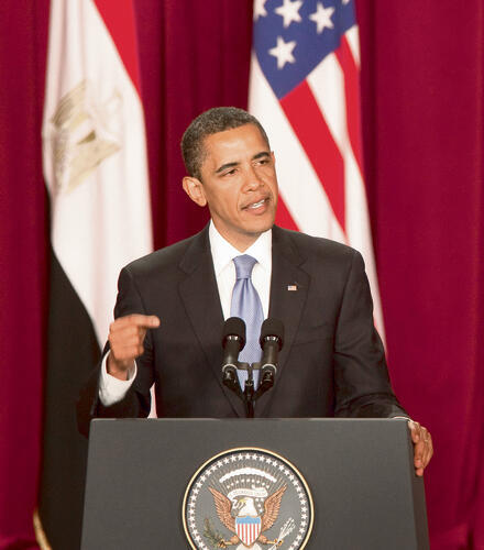 נשיא אמריקאי חדש, בשורה חדשה למזרח התיכון: אובמה בקהיר, 2009 | צילום: גטי אימג'ז yk14371594