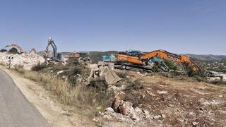 עבודות חישוף הציר ממנו הגיע המחבל מברוכין