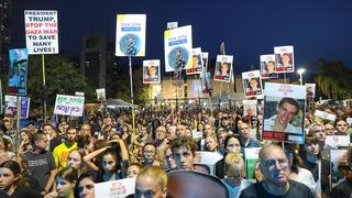 עצרת בכיכר החטופים