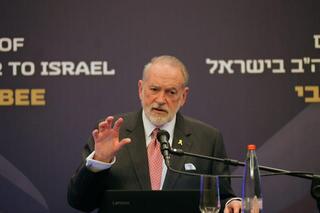 שר האוצר בצלאל סמוטריץ' בטקס קבלת הפנים למר מייק האקבי  - שגריר ארה״ב בישראל