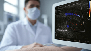 בדיקת דופלר לפין נערכת במרפאה, לאחר הזרקת חומר מעורר זקפה.