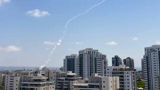 שיגור מיירט באזור חדרה בעקבות שיגור טיל מתימן