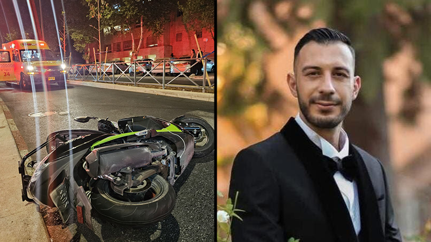 פואד עליאן והזירה בירושלים ( צילום: תיעוד מבצעי מד"א) חצאים פואד עליאן מבית צפאפא נרצח באירוע דריסה בירושלים, חשד לרצח רוכב אופנוע בירושלים