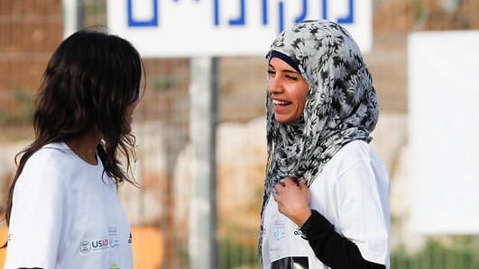 r Arab, Jewish, Israeli, and Palestinian girls came together in Kiryat Gat, Israel, for a USAID-supported day of peacebuilding activities (2017, illustrative)