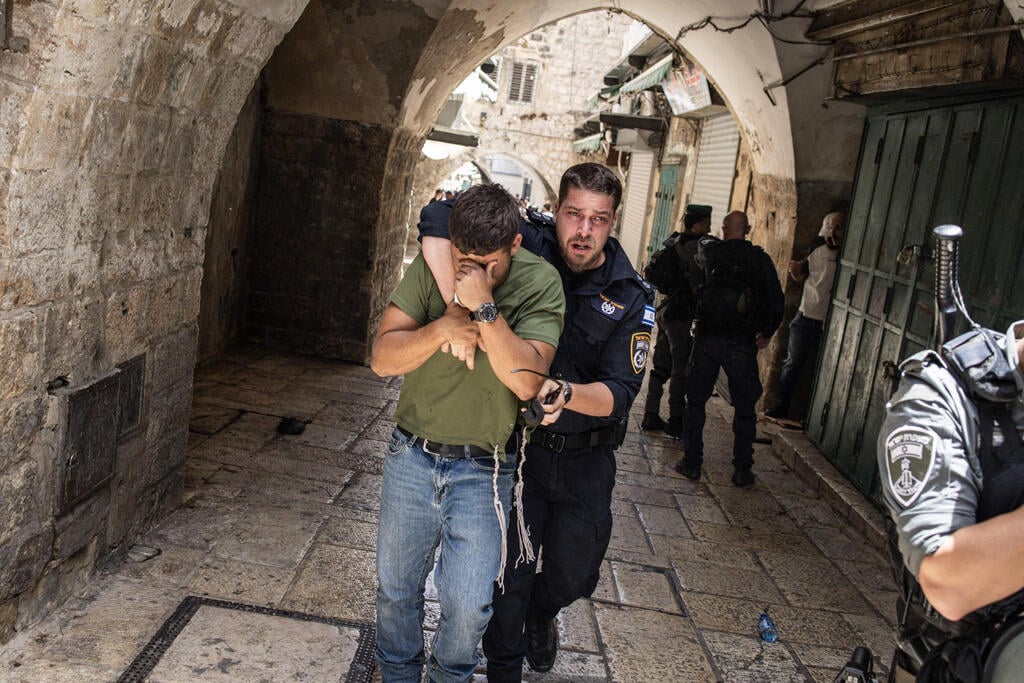 עימותים בעיר העתיקה (צילום: John Wessels / AFP) יום ירושלים ברובע המוסלמי