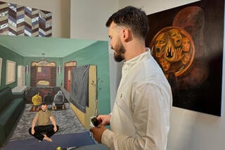 Andrei Kozlov in his studio in New York