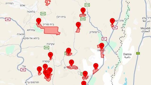 אזעקות בבקעה ובשומרון