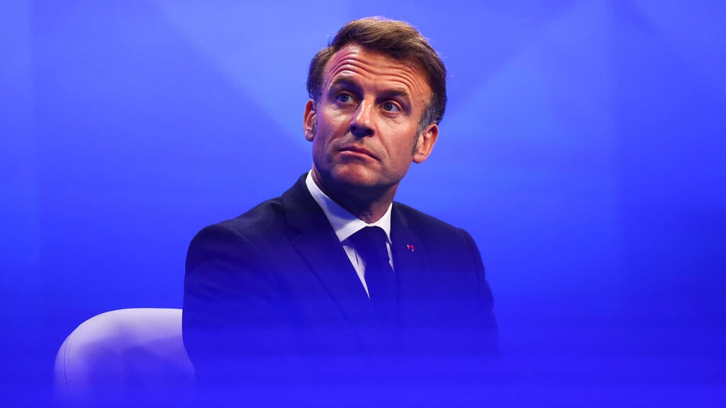 French President Emmanuel Macron (Photo: REUTERS/Edgar Su) נשיא צרפת עמנואל מקרון בביקור בסינגפור