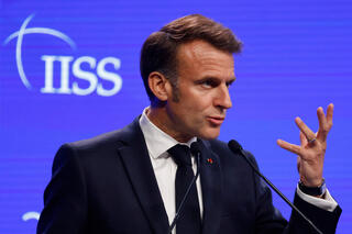 נשיא צרפת עמנואל מקרון בביקור בסינגפור