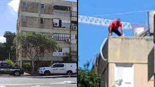 החשוד ברצח מאיים לקפוץ מגג הביניין