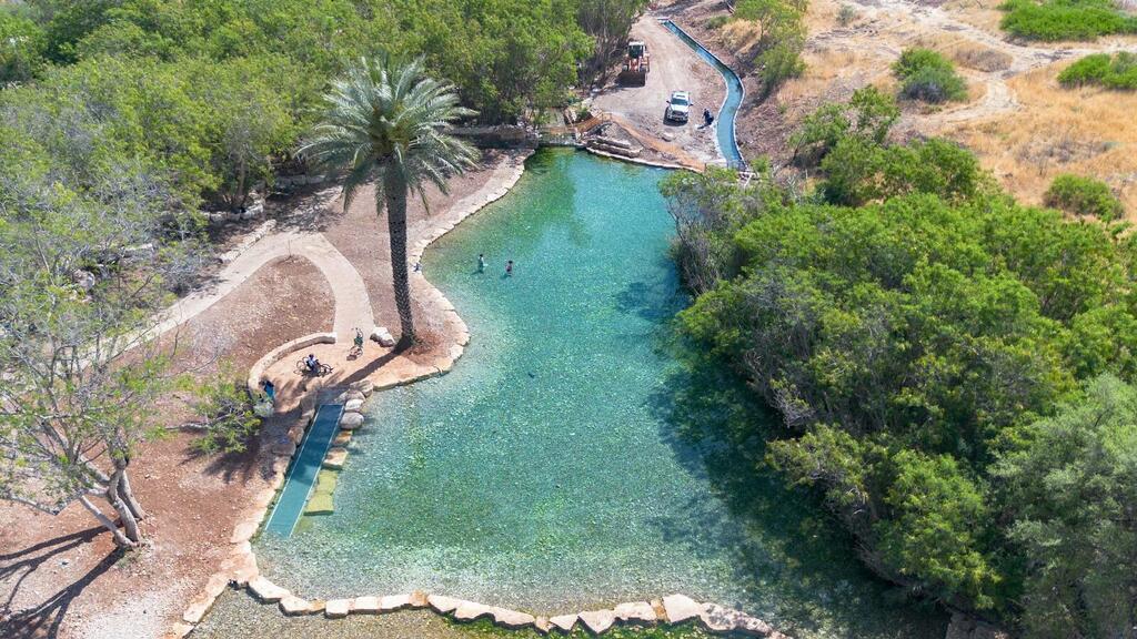 Drone view (Photo: Shahin Zoabi, courtesy of the Israel Land Authority) מעיין עין שוקק
