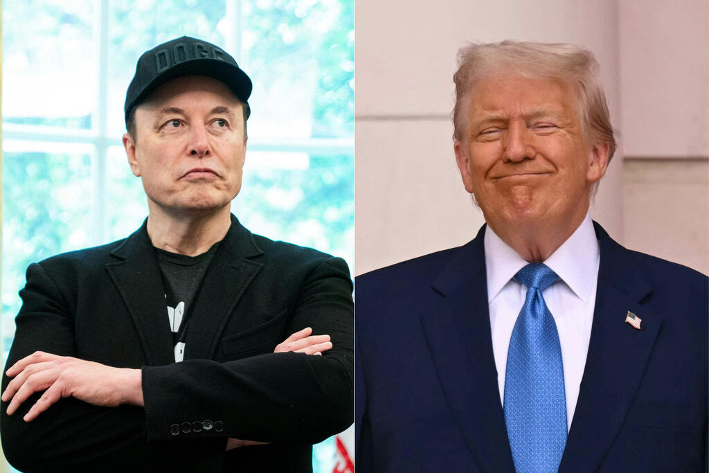 A costly affiliation. Elon Musk and Donald Trump (photo: Allison ROBBERT and SAUL LOEB / AFP) דונלד טראמפ אילון מאסק