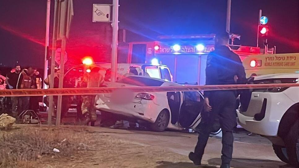 תיעוד מזירת התאונה (צילום: תיעוד מבצעי מד"א) תיעוד מזירת התאונה