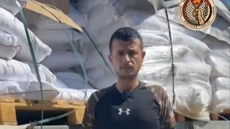 Yasser Abu Shabab with humanitarian aid in Gaza יאסר אבו שבאב ממנהיגי המיליציה הפלסטינית החדשה בדרום רצועת עזה