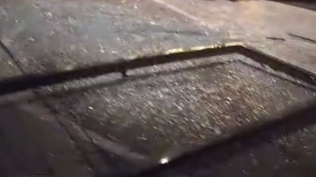 זכוכיות בגלל הדף טיל