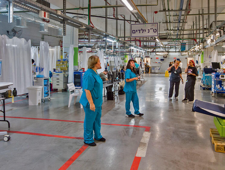 המתחם התת־קרקעי בבית החולים שיבא | צילום: עידו ארז yk14406291