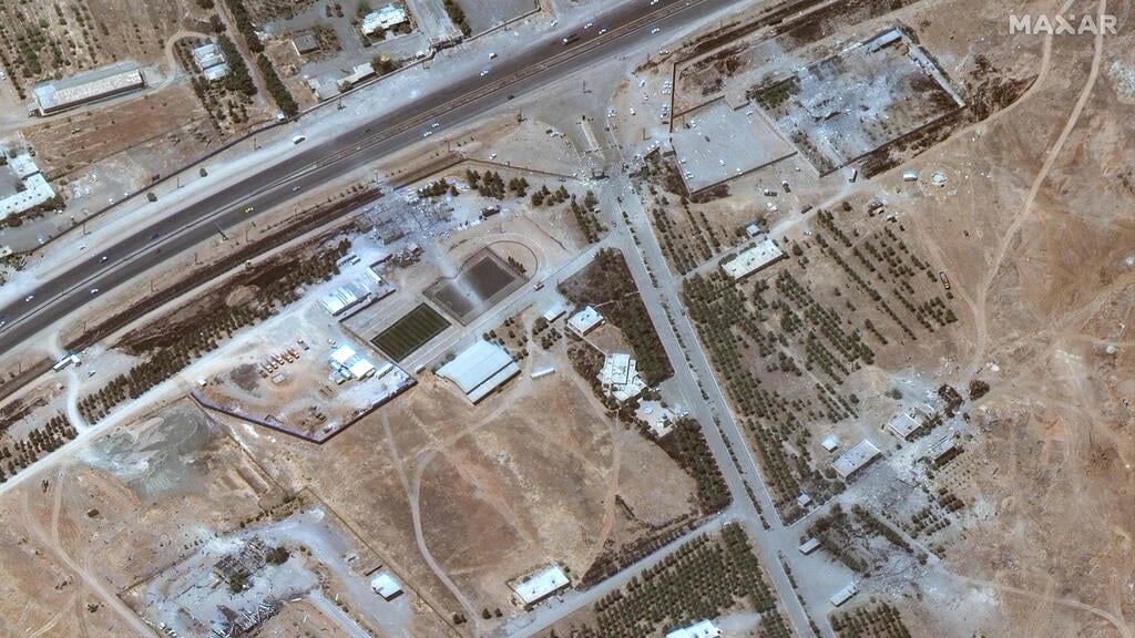 Ballistic missile production plant in Kermanshah hit in an IDF strike (Photo: © 2025 PLANET LABS PBC) צילום לוויין 15 ביוני של הנזק ל מתקני טילים ב כרמאנשאה בתקיפה של חיל האוויר ב מבצע עם כלביא של ישראל נגד איראן