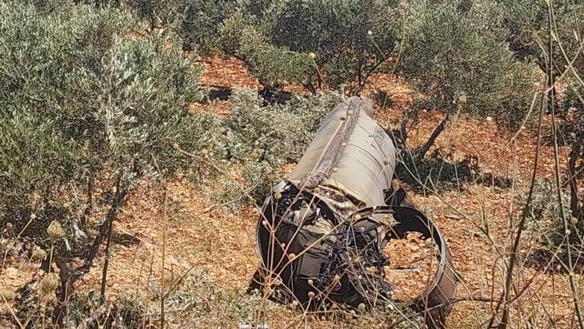 צילום: משטרת ישראל רסיס נפל בשדה פתוח בגליל התחתון