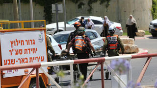 זירת הפגיעה בסורוקה בבאר שבע