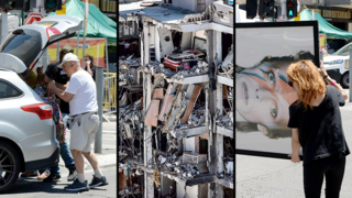 זירת הנפילה בבת ים כתוצאה מפגיעת הטיל הבליסטי ששוגר מאיראן