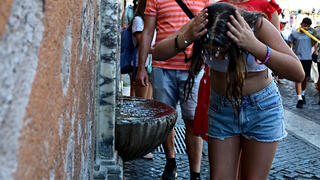 גל חום רומא איטליה אירופה