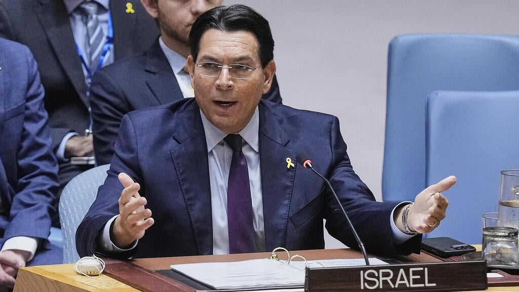 "זו לא דאגה הומניטרית, אלא שימוש ציני באו"ם למטרות פוליטיות". דנון (צילום: AP Photo/Richard Drew) דני דנון