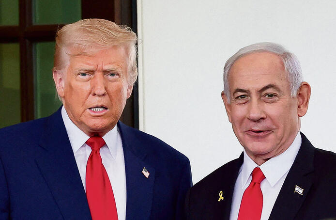 פגישה שלישית לקדנציה. נתניהו וטראמפ | צילום: Leah Millis, רויטרס yk14425642