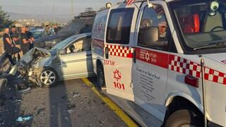 תאונת דרכים בכביש 443 סמוך לבית חורון