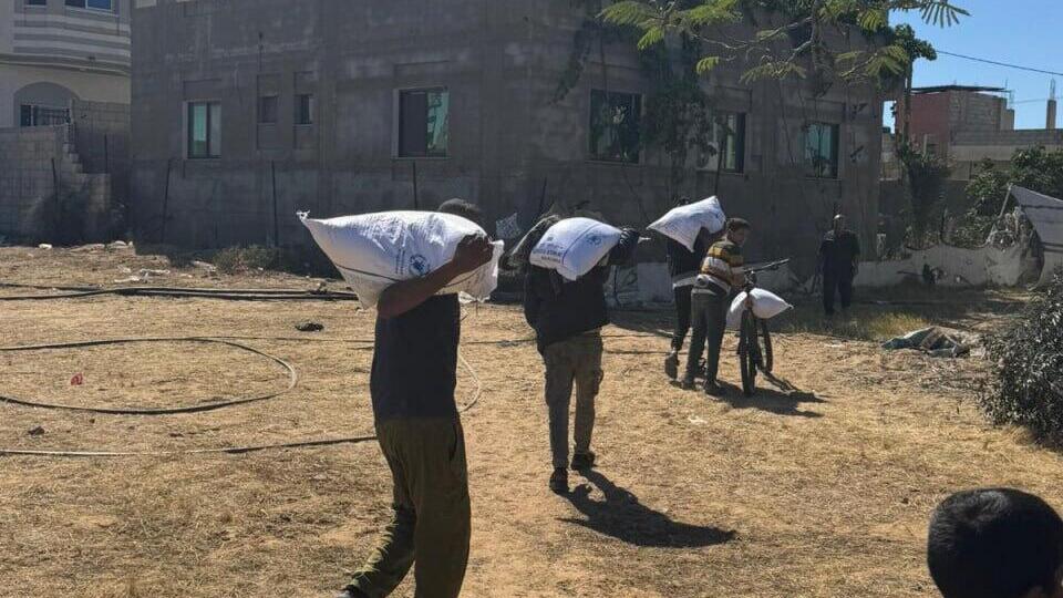 Aid brought into the Abu Shabab compound in Rafah תמונות ממתחם אבו שבאב ברפיח