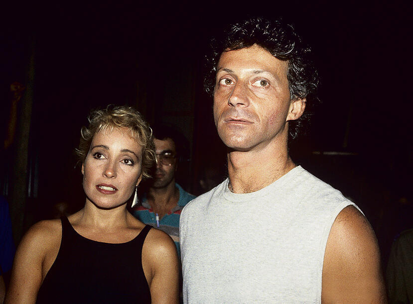 עם מתי כספי ב־1988. "הוא מעודד אותנו בחוש ההומור שלו" | צילום: צביקה טישלר yk14431132