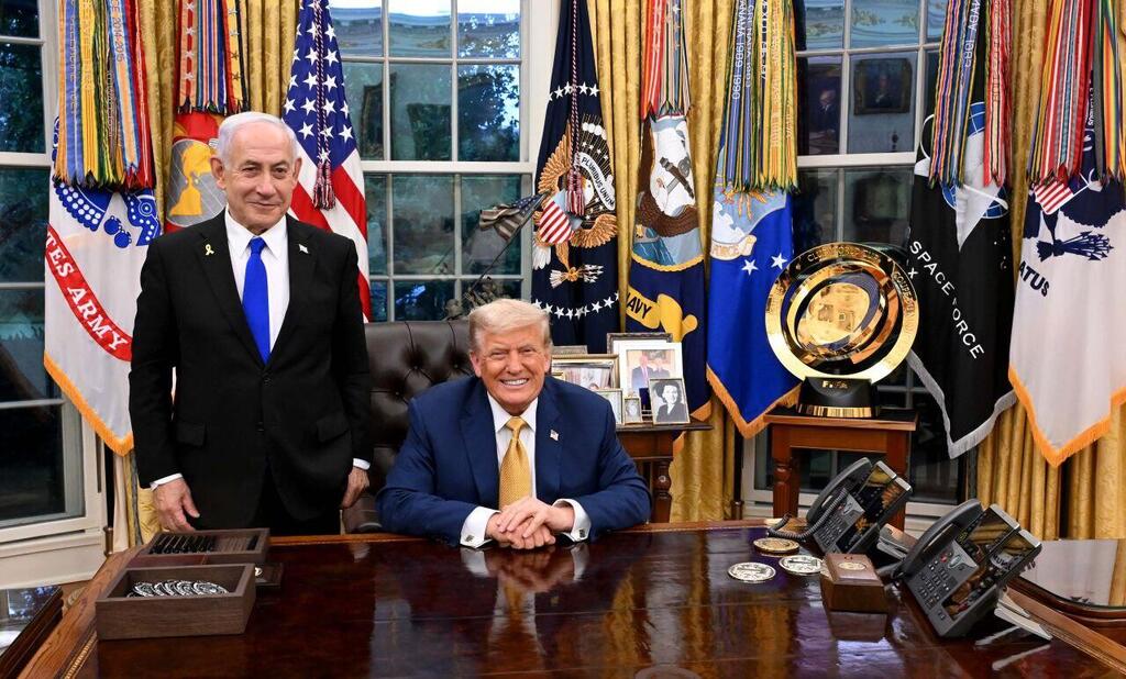 צילום: אבי אוחיון/ לע"מ הפגישה השנייה בין נתניהו לטראמפ