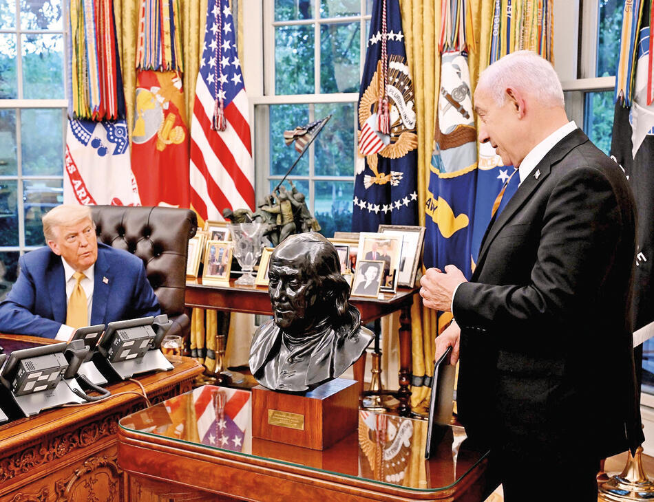 בפעם השנייה. נתניהו לצד טראמפ | צילום: אבי אוחיון, לע"מ yk14436492