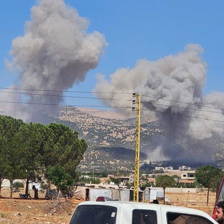 Israeli airstrikes in Lebanon's Bekaa Valley תקיפות באזור אל-בקאע בלבנון