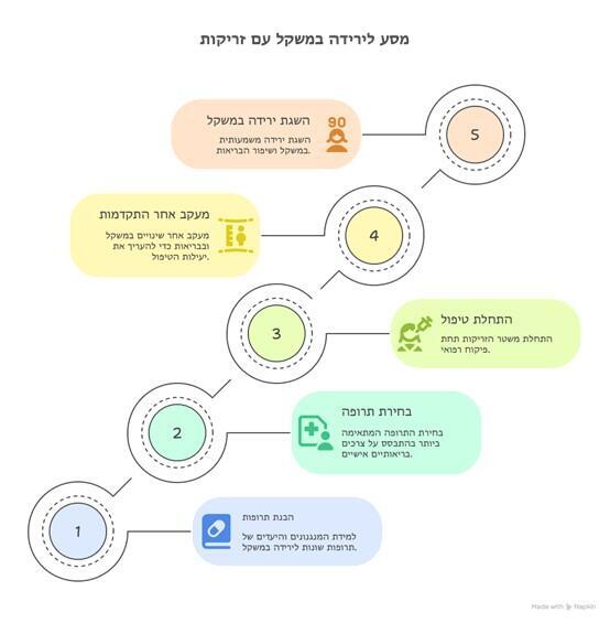 מסע לירידה במשקל עם זריקות