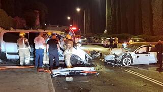 10 פצועים בתאונה בין שני כלי רכב בחיפה