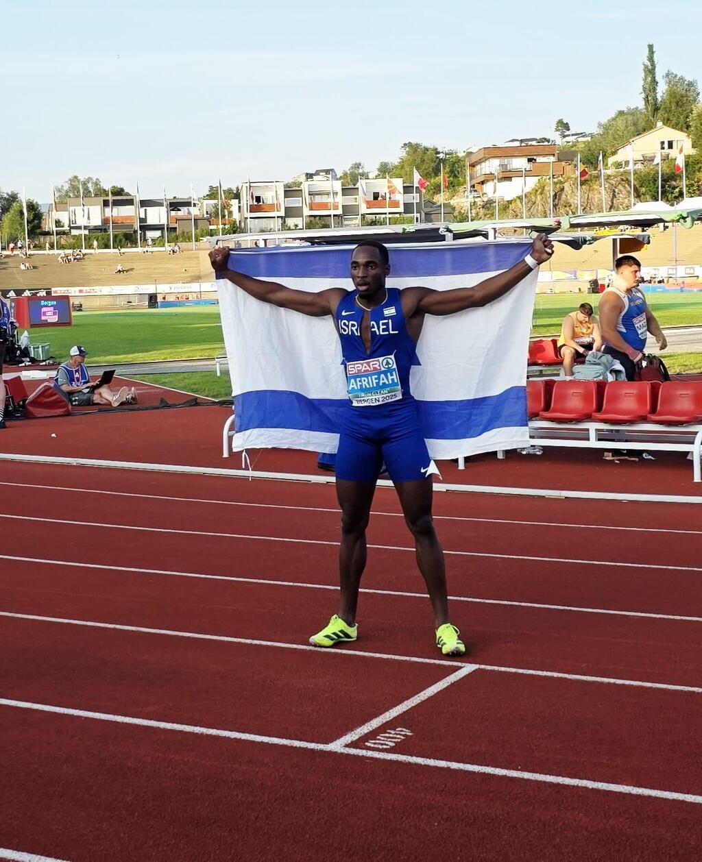 Blessing Afrifa (Photo: Israeli Athletics Association) בלסינג אפריפה מנצח בגמר 200 מ' באליפות אירופה עד גיל 23