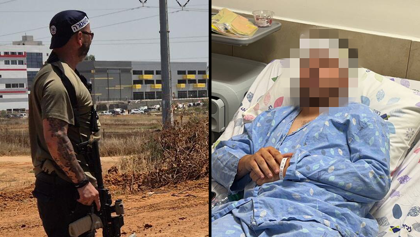 אחד הפצועים בפיגוע והחיפושים אחר המחבל (צילום: איתן גליקמן, עידו ארז) אחד הפצועים בפיגוע והחיפושים אחר המחבל