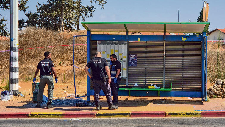 זירת הפיגוע, אמש | צילום: עידו ארז yk14452797