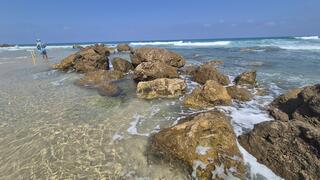 הסלעים שעוצרים את הגלים