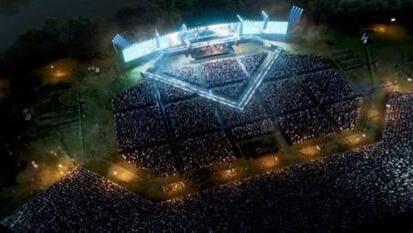 הדמיית המופע של עידן עמדי בפארק הירקון