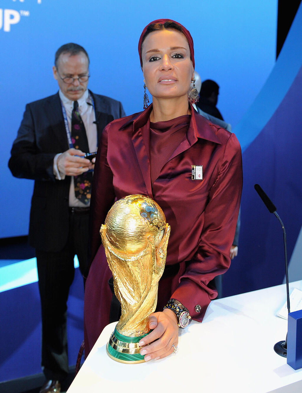 שייחה מוזה בזמן המונדיאל בקטאר (צילום: Michael Regan/gettyimages) שייחה מוזה