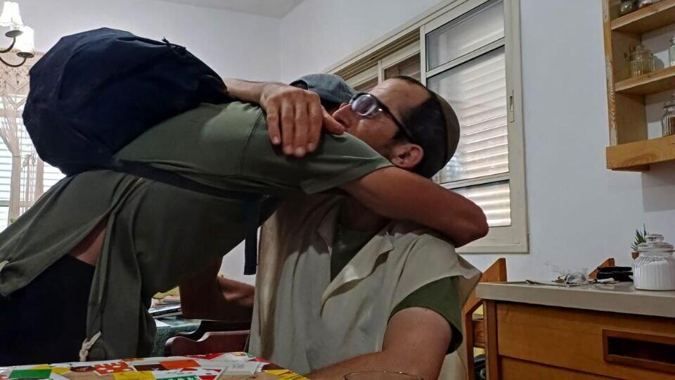 Yehuda Moyal with his father Shaul (Photo: Courtesy) יהודה מויאל עם אביו שאול ז"ל