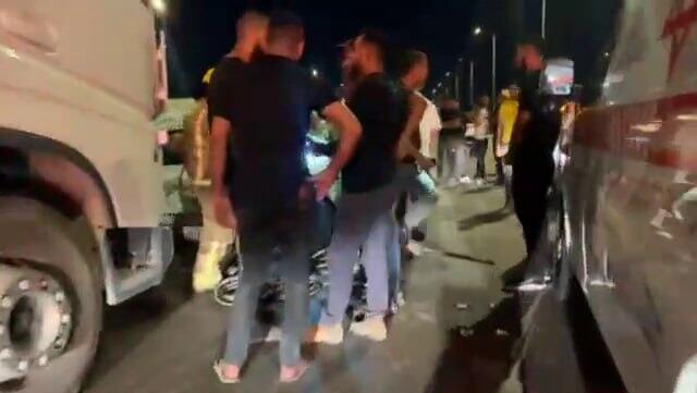 זירת תאונת הדרכים הקטלנית בנגב (צילום: תיעוד מבצעי מד"א) זירת תאונת הדרכים הקטלנית בנגב