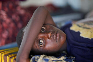 ילד בעיר טווילה בדרפור, אליה ברחו חלק מתושבי אל-פשיר, שחלה בכולרה. התפרצות המחלה היא מכה נוספת לתושבי החבל ילד ב סודן שחולה ב כולרה בעיר טווילה בחבל דרפור אליה ברחו תושבים מהעיר הנצורה אל-פשיר