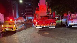 זירת השריפה בנתניה