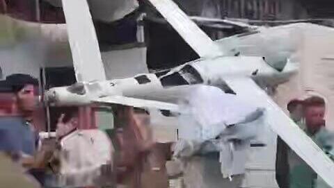 נפילת כלי טיס בלתי מאויש בשכונת רימאל בעיר עזה