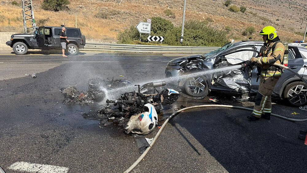שני הרוגים בתאונת דרכים בין אופנוע לכלי רכב
