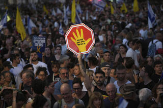 עצרת בכיכר החטופים ביום 
